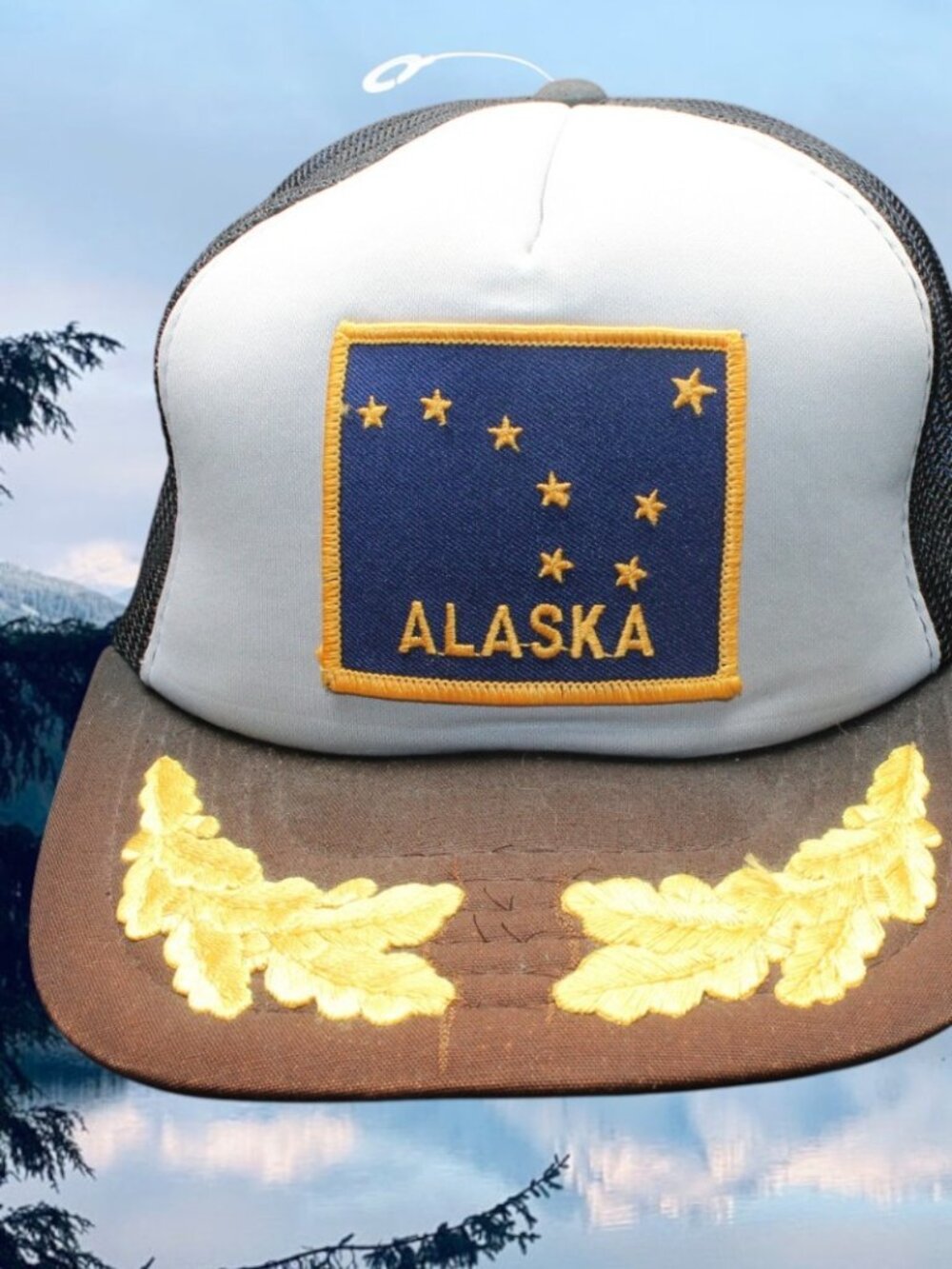 Vintage ALASKA Patch Scrambled Eggs hat Cap foam